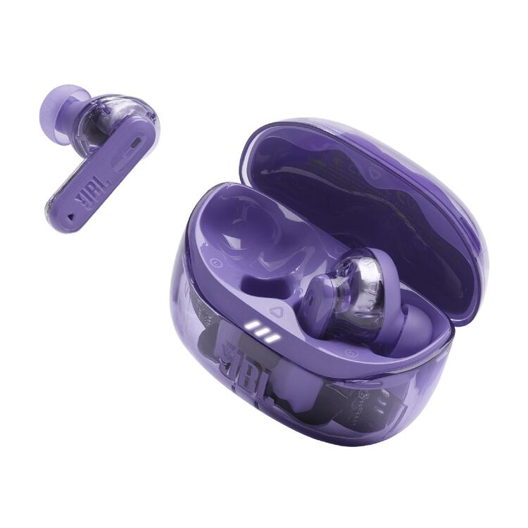 JBL Tune Beam 2 | Écouteurs intra-auriculaires - 100% Sans fil - Bluetooth - Smart Ambient - 6 Microphones - Mauve Fantôme-SONXPLUS La Sarre