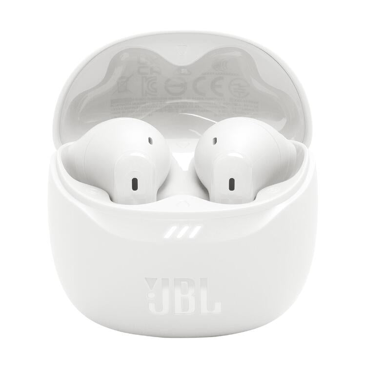 JBL Tune Flex 2 | Écouteurs intra-auriculaires - 100% Sans fil - Bluetooth - Réduction de bruit - 6 Microphones - IP54 - Blanc-SONXPLUS La Sarre