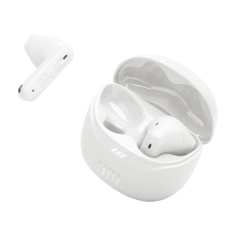 JBL Tune Flex 2 | Écouteurs intra-auriculaires - 100% Sans fil - Bluetooth - Réduction de bruit - 6 Microphones - IP54 - Blanc-SONXPLUS La Sarre