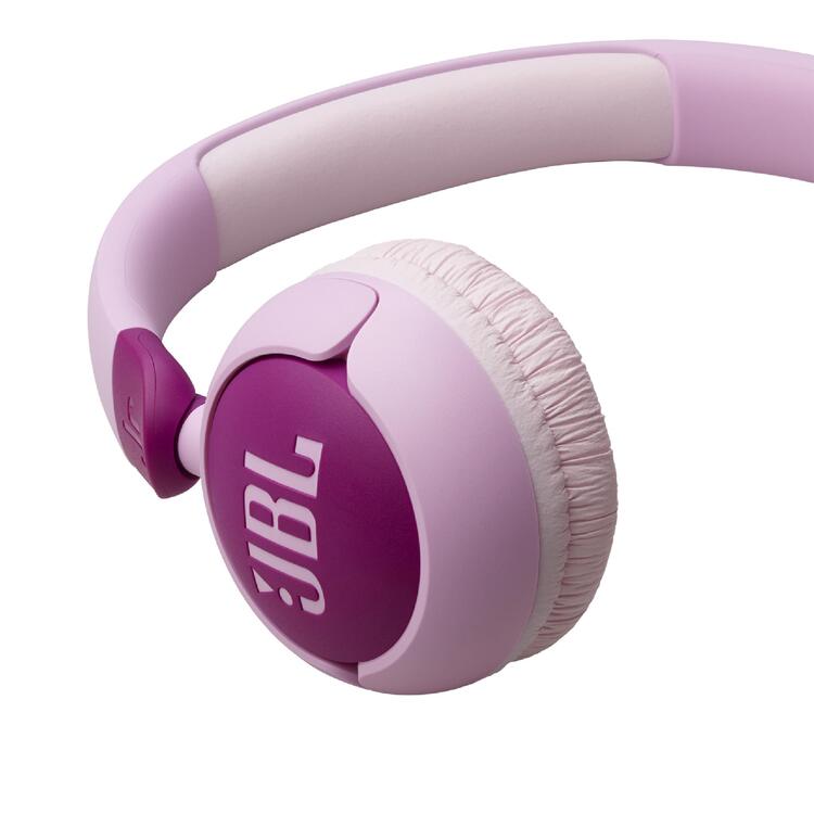 JBL JR320 | Écouteurs filaires circum-auriculaires pour enfant - JBL Safe Sound - Microphone - Mauve-SONXPLUS La Sarre