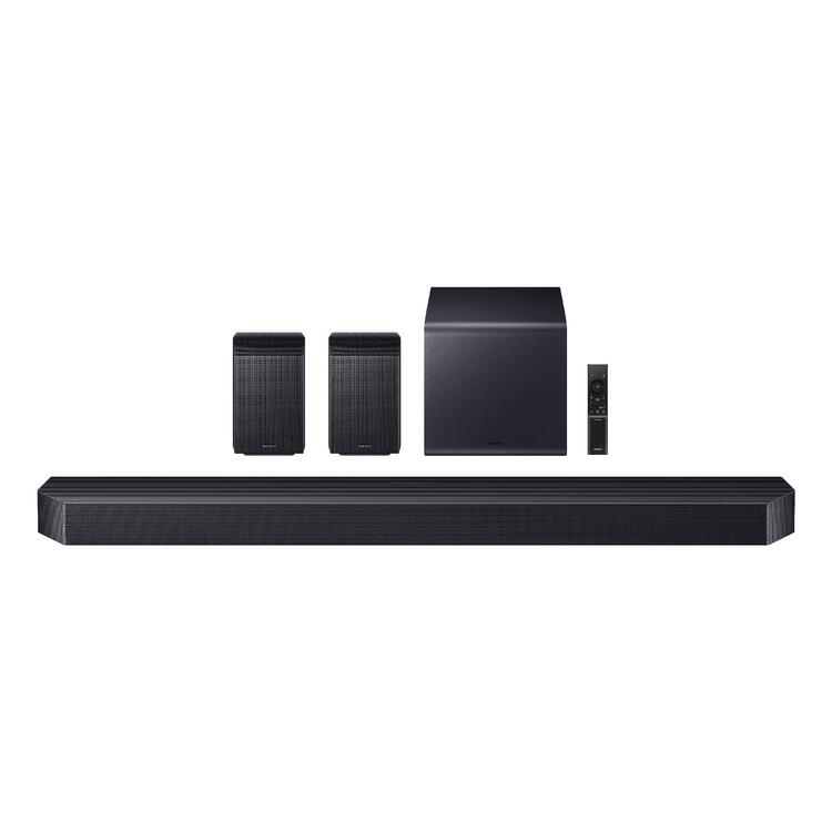 Samsung HW-Q990F | Barre de son - 11.1.4 canaux - Dolby ATMOS - Caisson de graves + Haut-parleurs arrière sans fil - 756W - Q-Symphony - Noir-Sonxplus La Sarre.com