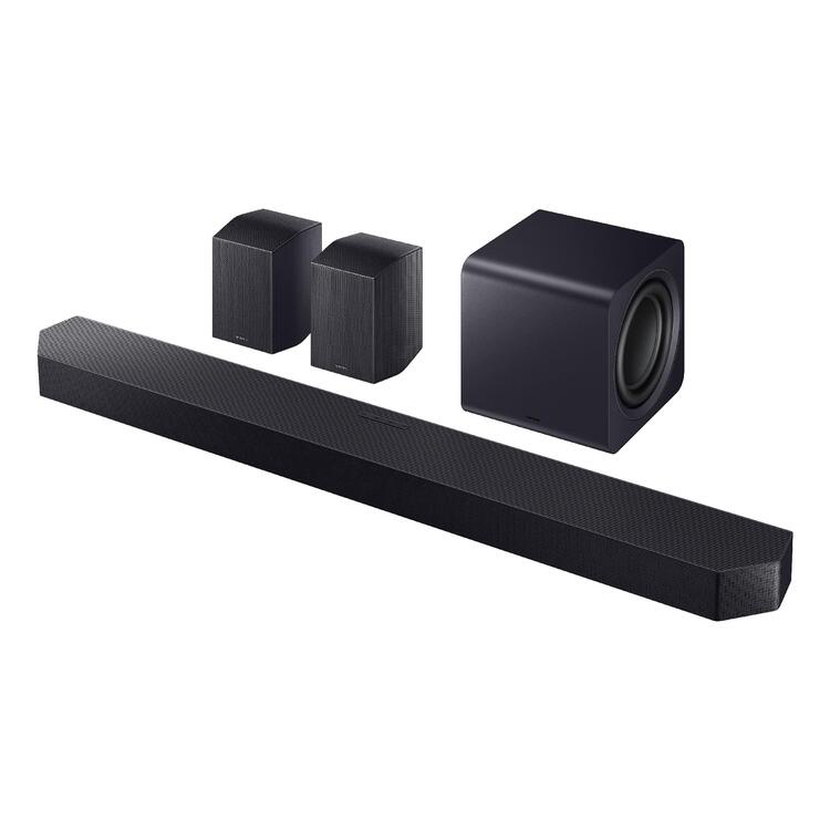 Samsung HW-Q990F | Barre de son - 11.1.4 canaux - Dolby ATMOS - Caisson de graves + Haut-parleurs arrière sans fil - 756W - Q-Symphony - Noir-Sonxplus La Sarre.com