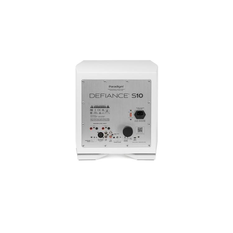 Paradigm DEFIANCE S10 | Caisson de graves 10" - 500W RMS - Unité - Blanc-SONXPLUS La Sarre