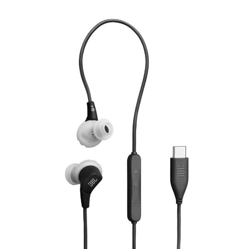 JBL Endurance Run 3C | Écouteurs intra-auriculaires - USB-C - Sport - Filaire - IP65 - Noir/Gris-SONXPLUS La Sarre