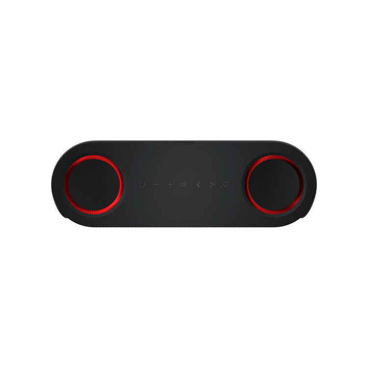 LG xboom Bounce | Haut-parleur portatif - Bluetooth - IP67 - Éclairage AI - Noir-SONXPLUS La Sarre