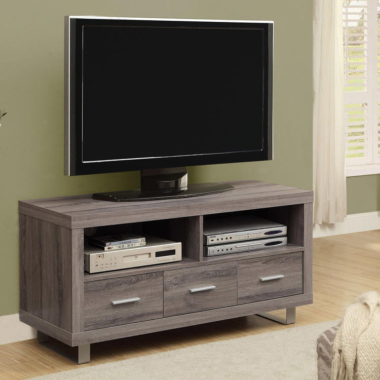 Monarch Specialties I 3250 | Meuble TV - 48" - 3 Tiroirs - Taupe foncé-La Sarre
