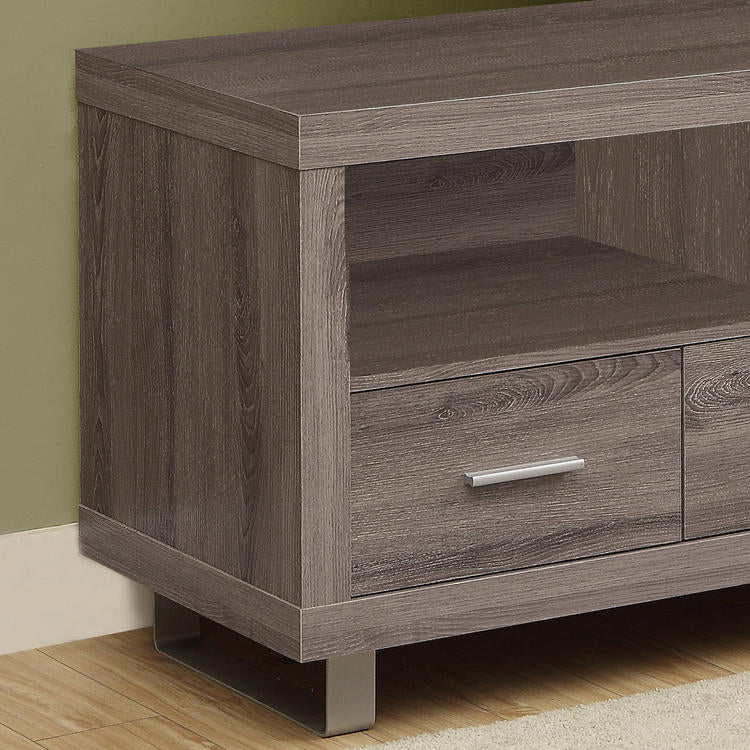 Monarch Specialties I 3250 | Meuble TV - 48" - 3 Tiroirs - Taupe foncé-La Sarre