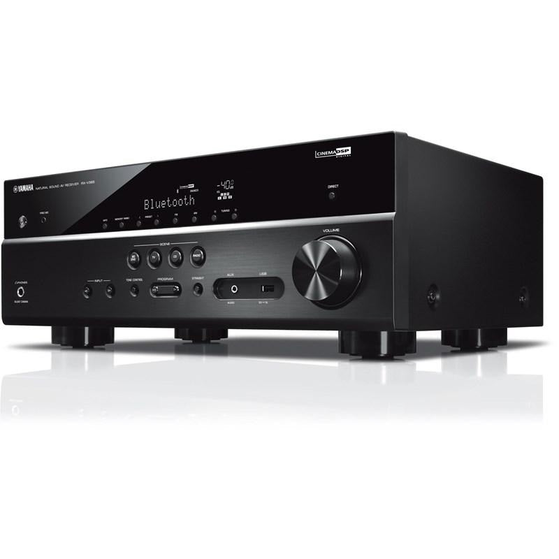 Yamaha RXV385B | Récepteur AV cinéma maison 5.1 Canaux - Bluetooth - 4K - 70W - HDMI - YPAO - Noir-SONXPLUS La Sarre