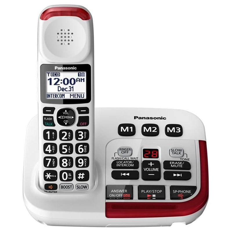 Panasonic KX-TGM470W | Téléphone sans fil - 1 combiné - Répondeur - Amplifié 2X - Blanc-SONXPLUS La Sarre