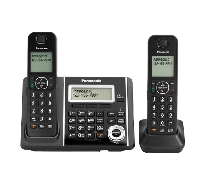 Panasonic KX-TGF342B | Téléphone sans fil - 2 combinés - Répondeur - Noir-SONXPLUS La Sarre