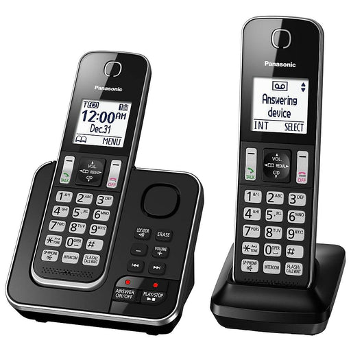 Panasonic KX-TGD392B | Téléphone sans fil - 2 combinés - Répondeur - Noir-SONXPLUS La Sarre