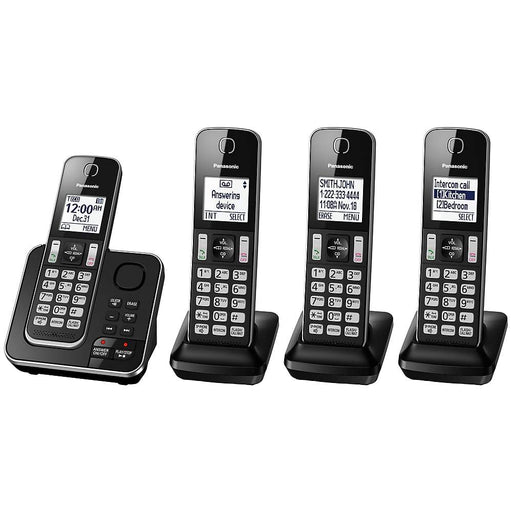 Panasonic KX-TGD394B | Téléphone sans fil - 4 combinés - Répondeur - Noir-SONXPLUS La Sarre