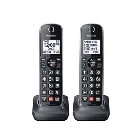 Panasonic KXTGF872B | Combo téléphone sans fil - 1 combiné fixe et 2 combinés sans fil - Répondeur - Noir-SONXPLUS La Sarre