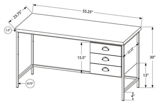 Monarch i7486 | Bureau d'ordinateur - Gris et noir-SONXPLUS La Sarre