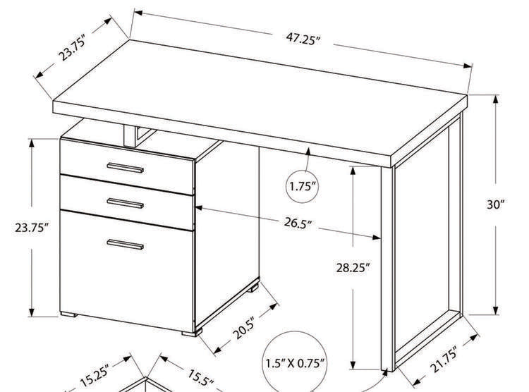 Monarch i7426 | Bureau d'ordinateur - Espresso et gris-SONXPLUS La Sarre