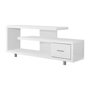 Monarch Specialties I2573 | Meuble TV - 60" - 1 Tiroir - Blanc-SONXPLUS La Sarre