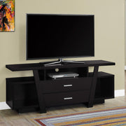 Monarch Specialties I2720 | Meuble TV - 60" - 2 Tiroirs de rangement - Espresso-SONXPLUS La Sarre