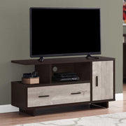 Monarch Specialties I2805 | Meuble TV - 48" - 1 Tiroir - 1 Armoire - Espresso/Taupe-SONXPLUS La Sarre