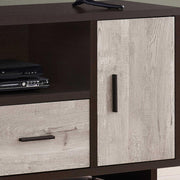 Monarch Specialties I2805 | Meuble TV - 48" - 1 Tiroir - 1 Armoire - Espresso/Taupe-SONXPLUS La Sarre