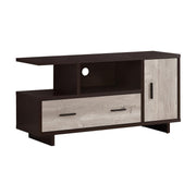Monarch Specialties I2805 | Meuble TV - 48" - 1 Tiroir - 1 Armoire - Espresso/Taupe-SONXPLUS La Sarre