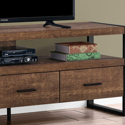 Monarch Specialties I2820 | Meuble TV - 60" - 3 Tiroirs - Brun foncé-SONXPLUS La Sarre
