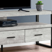 Monarch Specialties I2821 | Meuble TV - 60" - 3 Tiroirs - Gris-SONXPLUS La Sarre