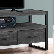 Monarch Specialties I 2823 | Meuble TV - 60" - 3 Tiroirs - Imitation Bois - Noir-La Sarre