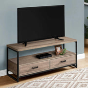 Monarch Specialties I2872 | Meuble TV - 48" - 2 Tiroirs de rangement - Taupe foncé-SONXPLUS La Sarre
