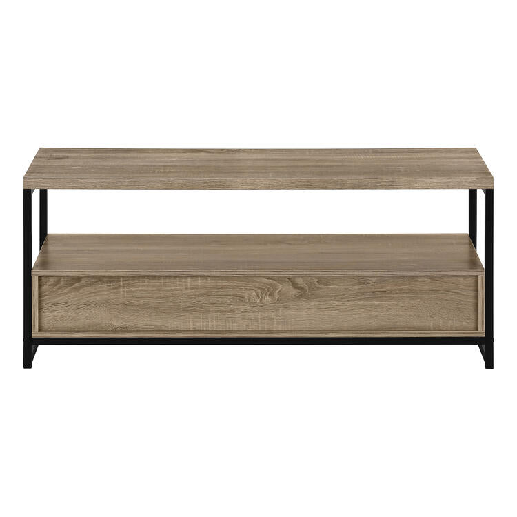 Monarch Specialties I2872 | Meuble TV - 48" - 2 Tiroirs de rangement - Taupe foncé-SONXPLUS La Sarre