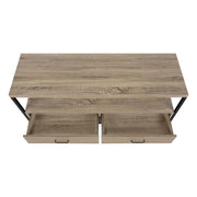 Monarch Specialties I2872 | Meuble TV - 48" - 2 Tiroirs de rangement - Taupe foncé-SONXPLUS La Sarre