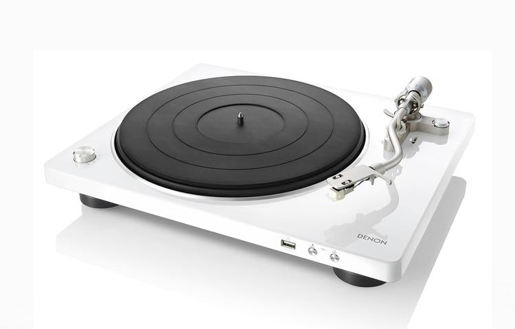 Denon DP-450USB | Table tournante Hi-Fi - Port USB - Bras de lecture en "S" - Blanc-SONXPLUS La Sarre