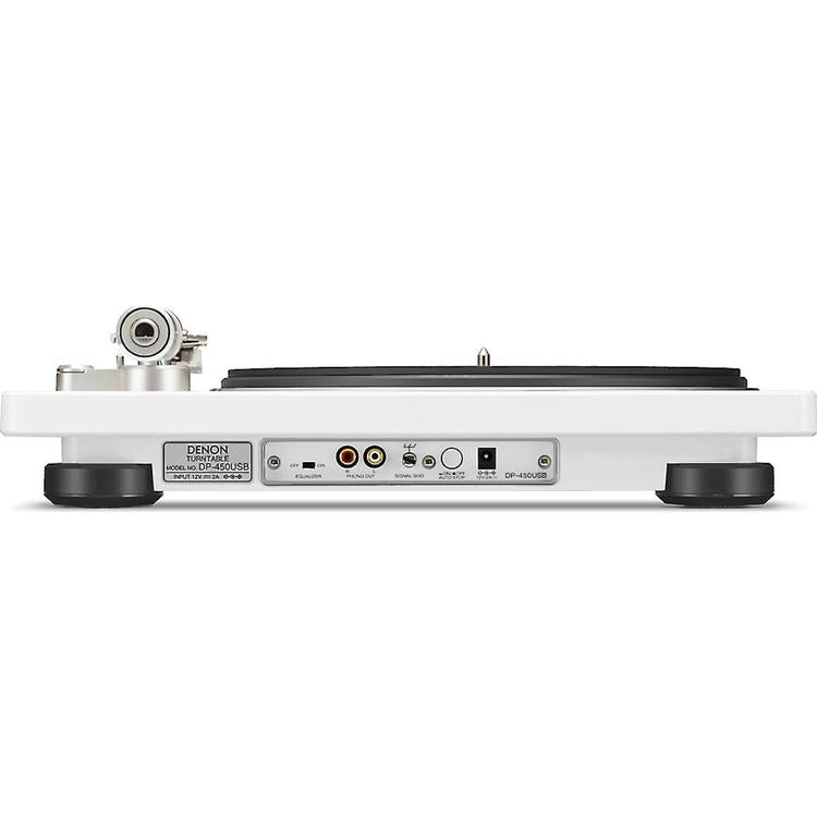 Denon DP-450USB | Table tournante Hi-Fi - Port USB - Bras de lecture en "S" - Blanc-SONXPLUS La Sarre