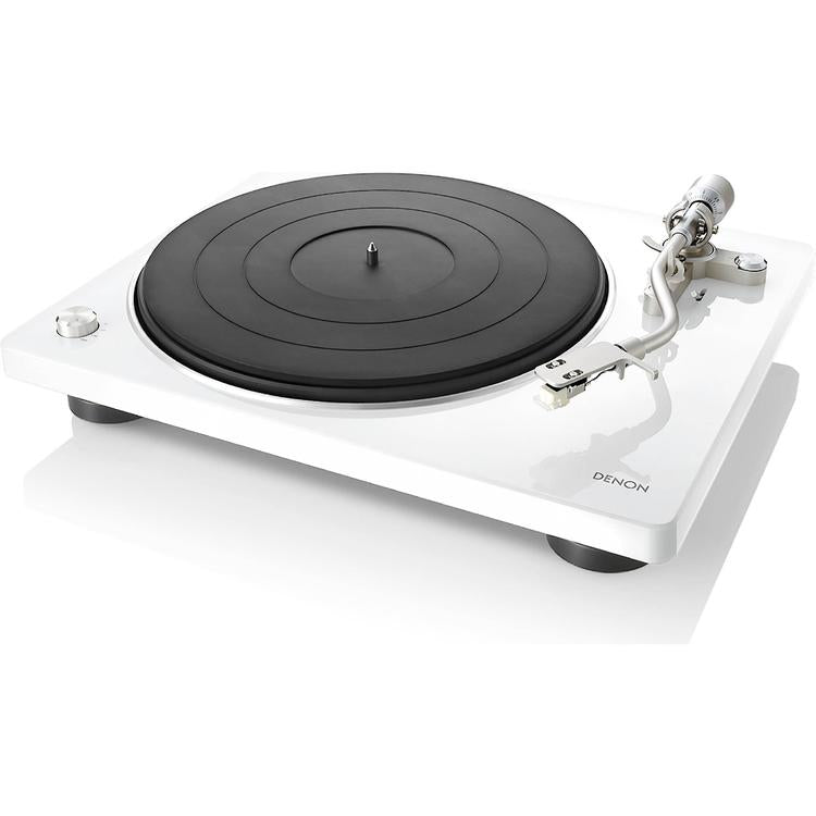 Denon DP-400 | Table tournante Hi-Fi - Capteur automatique de vitesse - Bras de vitesse en "S" - Blanc-SONXPLUS La Sarre