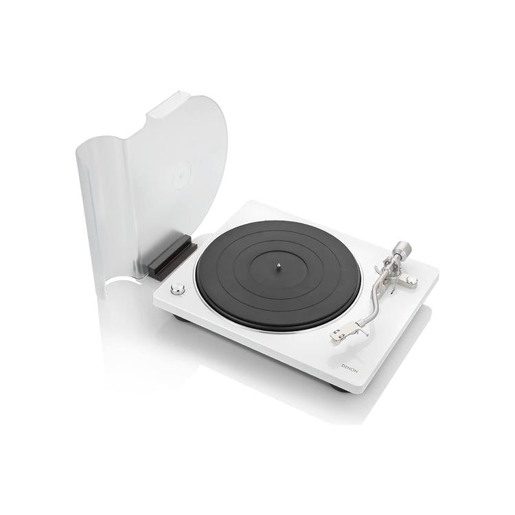 Denon DP-400 | Table tournante Hi-Fi - Capteur automatique de vitesse - Bras de vitesse en "S" - Blanc-SONXPLUS La Sarre