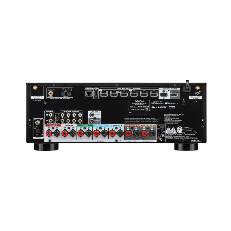 Denon AVR-S980H | Récepteur AV - 7.2 canaux d'amplification - Cinéma maison - 8K - HEOS - Noir | 04 | Sonxplus La Sarre