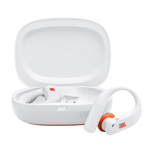 JBL Endurance Peak 4 | Écouteurs intra-auriculaire - TwistLock  - Blanc/Orange | 01 | Sonxplus La Sarre