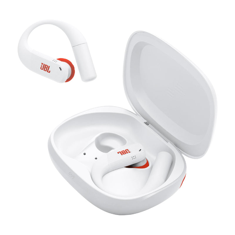 JBL Endurance Peak 4 | Écouteurs intra-auriculaire - TwistLock  - Blanc/Orange | 02 | Sonxplus La Sarre