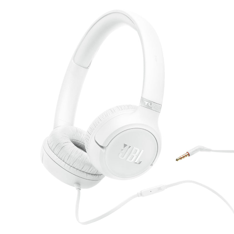 JBL Tune 530 | Écouteurs supra-auriculaire - Fil - Pliable - Blanc | 01 | Sonxplus La Sarre